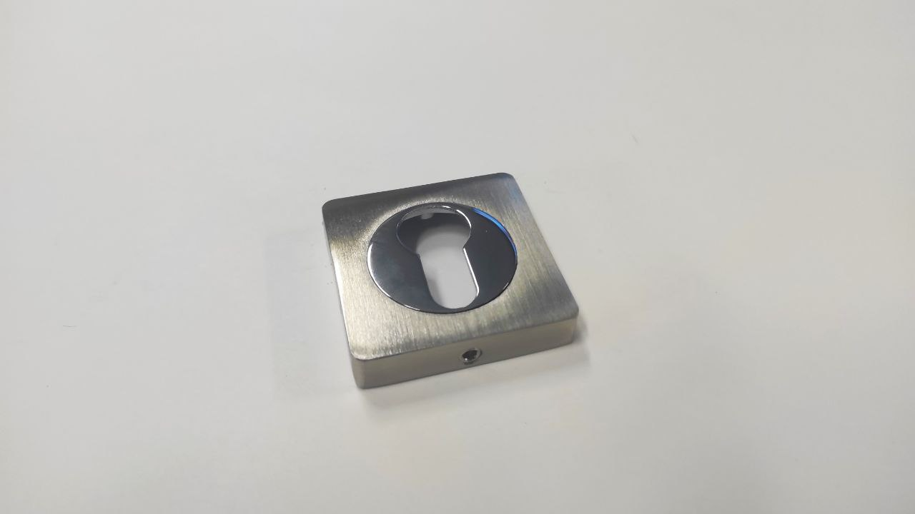 Накладка под цилиндр INERTA FZ14-HL SN/CR (мат. никель/хром) (4/120)