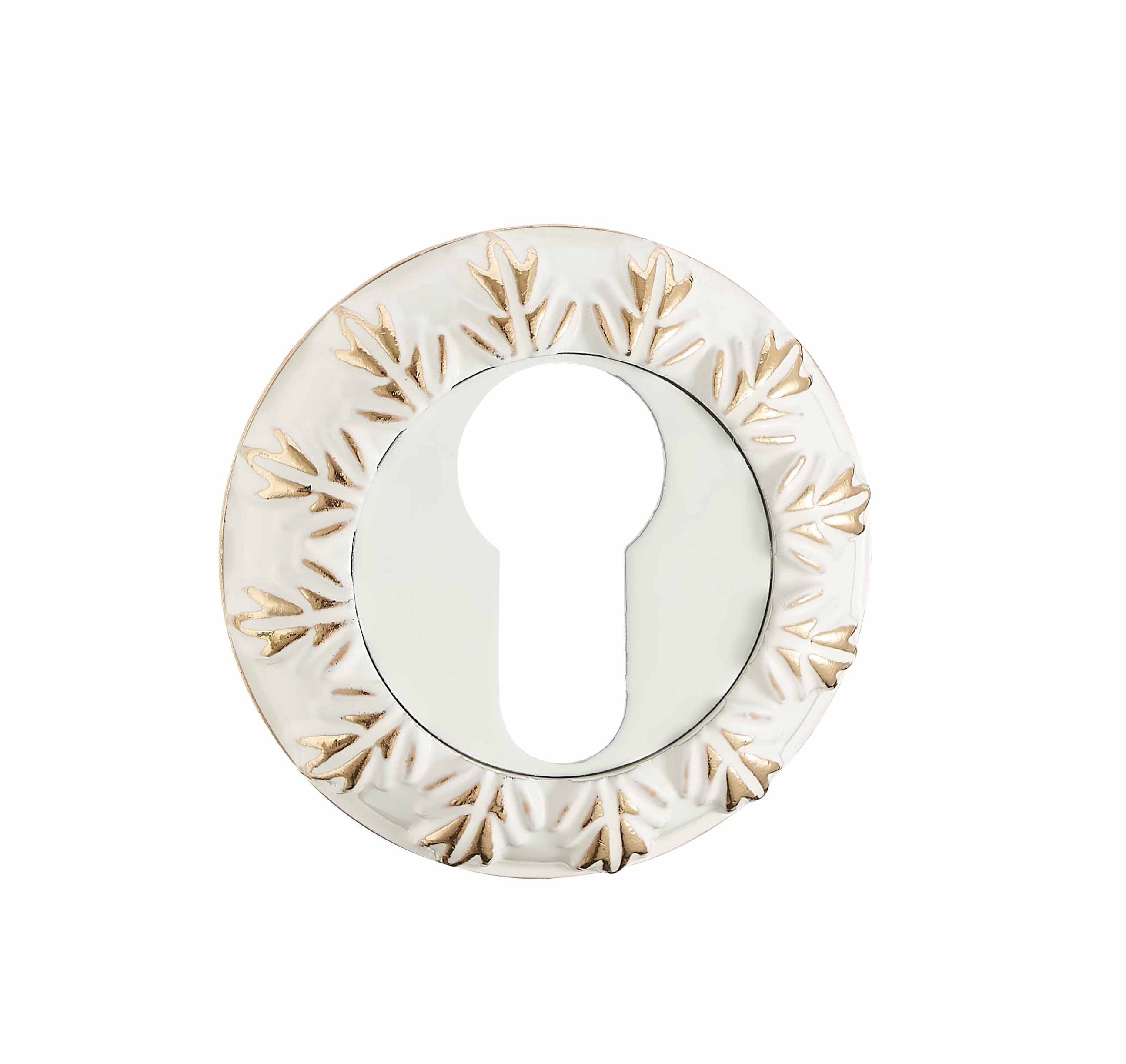 Накладка под цилиндр "Vantage" ET10WG (белый/золото)