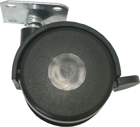 Опора колёсная с площадкой,d=50,h=65,пласт. (50) с фиксатором