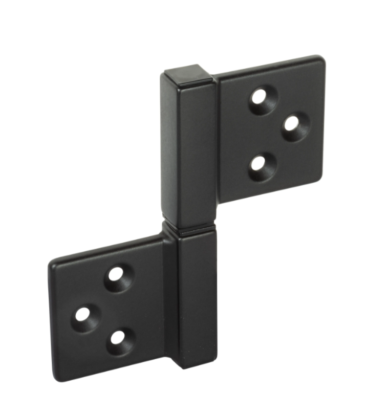 Петля дверная универсальная без врезки RUSH QE 8538 BLACK (Черная)