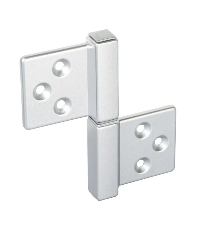 Петля дверная универсальная без врезки RUSH QE 8538 M.CHROME (Матовый хром)