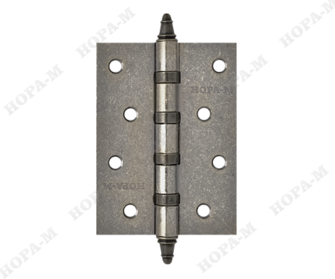 Петля унив. сталь 4"-4ВВ (застар.серебро) с кол.
