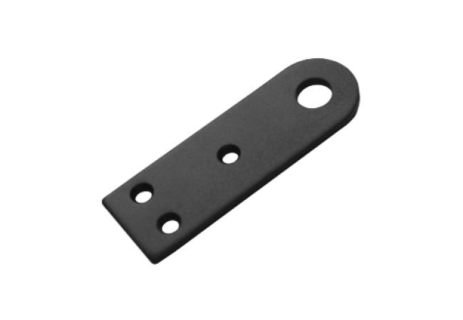 Проушина усиленная Домарт 120*40 прямая (толщ.5мм.)(черный)