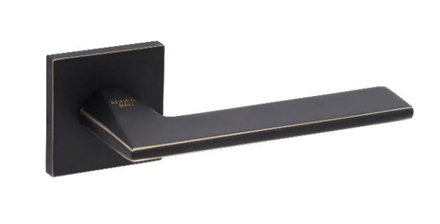 Ручка дверная ADDEN BAU. BINARY Q572 BLACK / GOLD RIM (цвет ЧЁРНЫЙ/ЗОЛОТО)