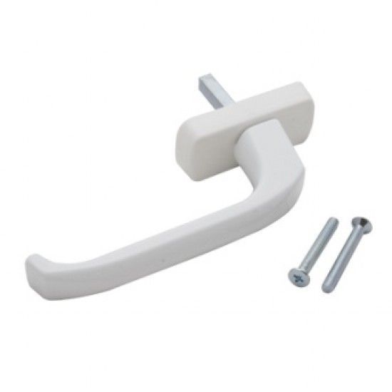 Ручка завертка металл. овал. с винт. ЛУНА(НОРРЕ) 38мм белая