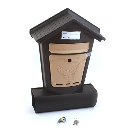 Ящик почтовый ЭЛИТ  черный с бежевым