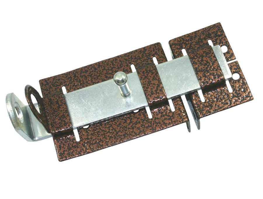 Задвижка дверная Кунгур ЗД-04 пол.медь (10)