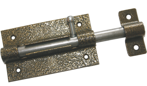 Задвижка дверная Кунгур ЗД-07 пол.бронза(80мм) (20)