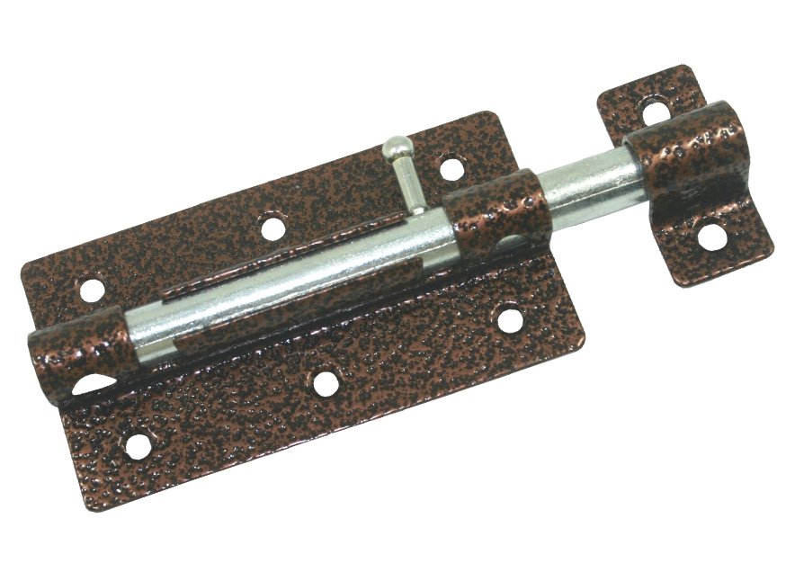 Задвижка дверная Кунгур ЗД-09 пол.медь(125мм) (20)