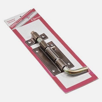 Задвижка СЕКРЕТ-КИРОВ ЗД-10 (120мм) серебро круглый гнут.ригель 