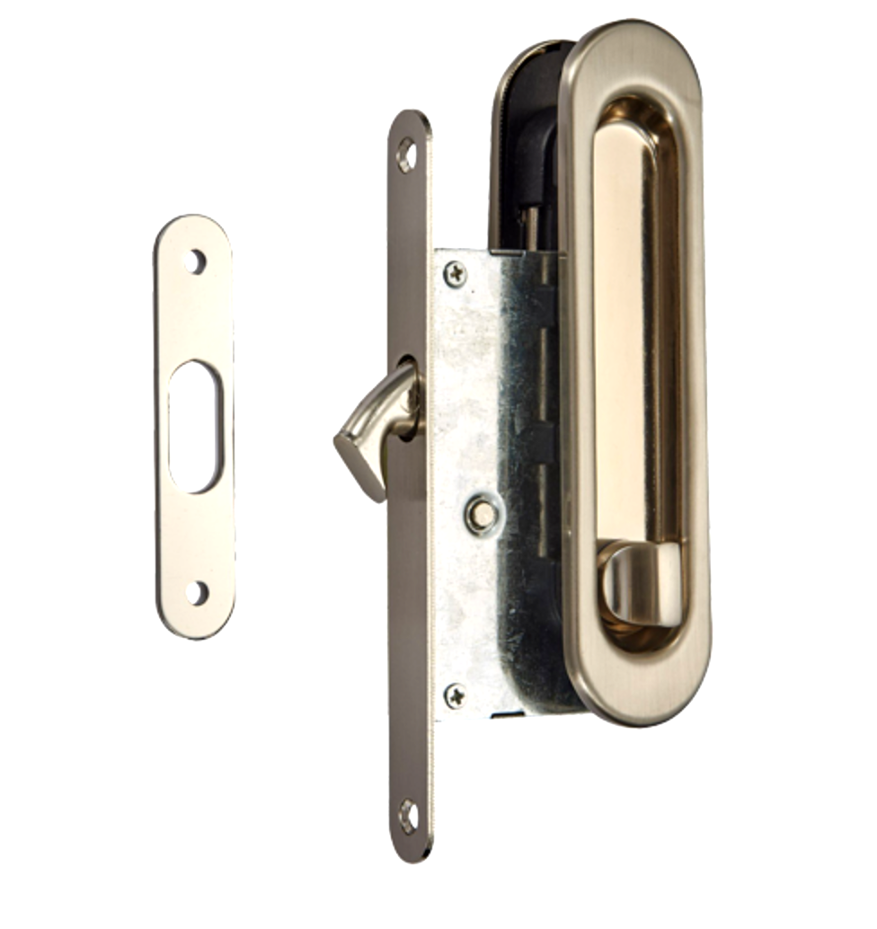 ЗАМОК-ручка для раздв. дверей овал (мат.никель) SDL-05SN