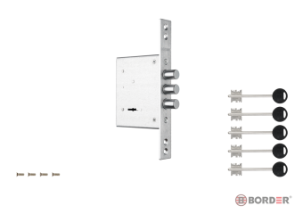 Замок врезной BORDER 73000 GL8-10