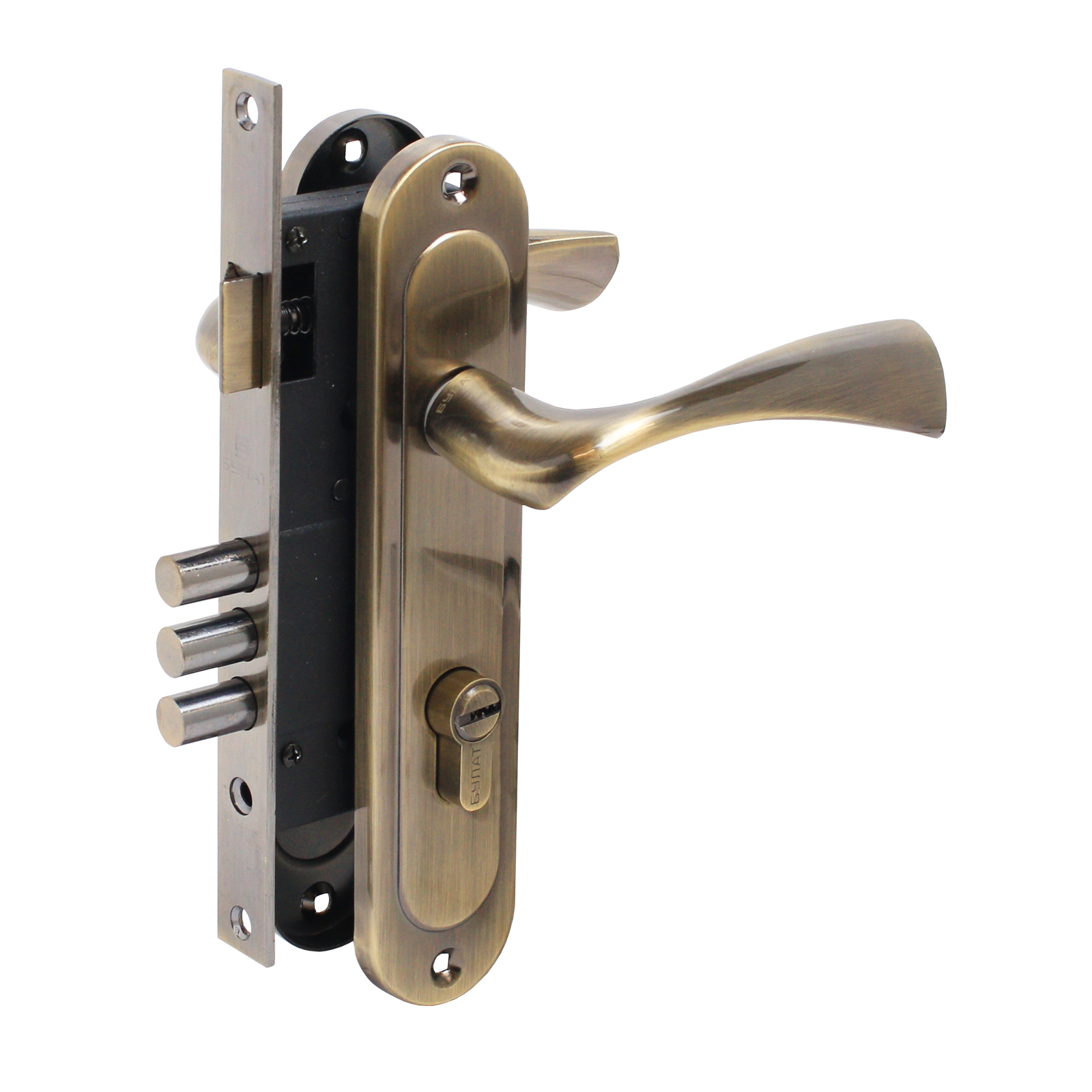 Замок врезной БУЛАТ ЗВ4-3.70.03.01 НОМОС бронза  5 перф.кл.(12)																									