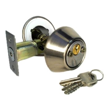Замок врезной deadbolt 102 (кл/кл) Никель (24)																