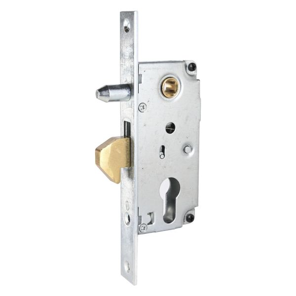 Замок врезной ДЛЯ ОТКАТНЫХ ВОРОТ б/руч БУЛАТ ЗВ4-1К.30.72.22.04 хром 30мм под ц/м, м/о 72 мм 