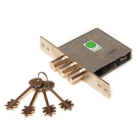 Замок врезной "ГАРДИАН-30.01" 4 ДЛИННЫХ ключа