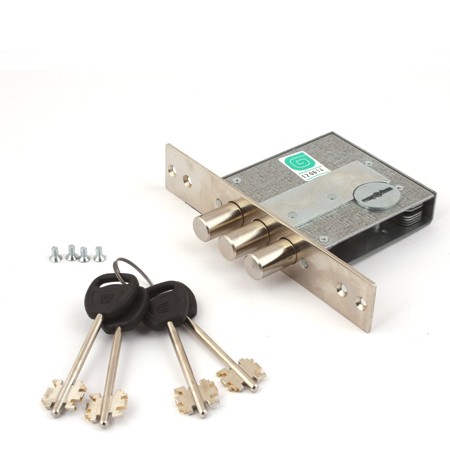 Замок врезной ГАРДИАН-5001-4кл (дл.кл.)