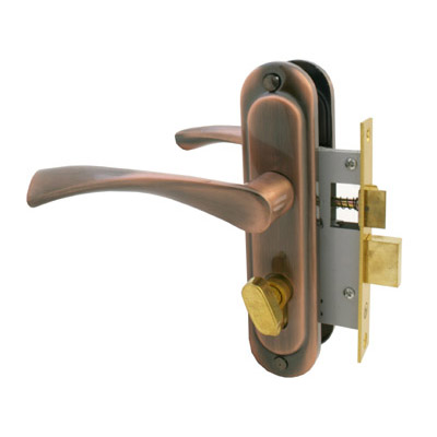 Замок врезной с/руч.Стандарт 103/50В вертушка АС старая медь