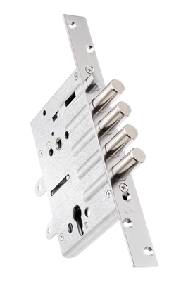 Замок врезной тяж.Крит ЗВ-7РК-006-Хп торц.защелки б/о, без ЦМ, м/о 85мм арт.00017 