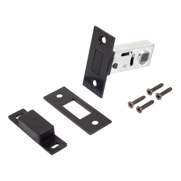 Защёлка АЛЛЮР АРТ L50-8M BL матовый черный магнитная б/ручек 