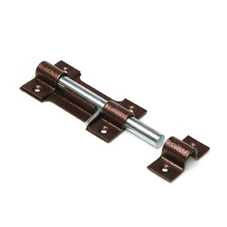 Засов накладной "Делга" "Основной" с круглым ригелем (медь)