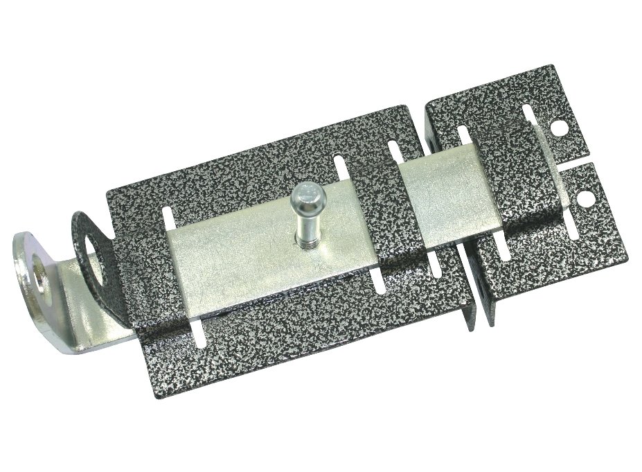 Задвижка дверная Кунгур ЗД-04 полимер серебро (10)